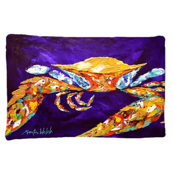 Carolines Treasures MW1172PILLOWCASE The Right Stuff Crab In Purple Moisture Wicking Fabric Standard Pillowcase MW1172PILLOWCASE - main